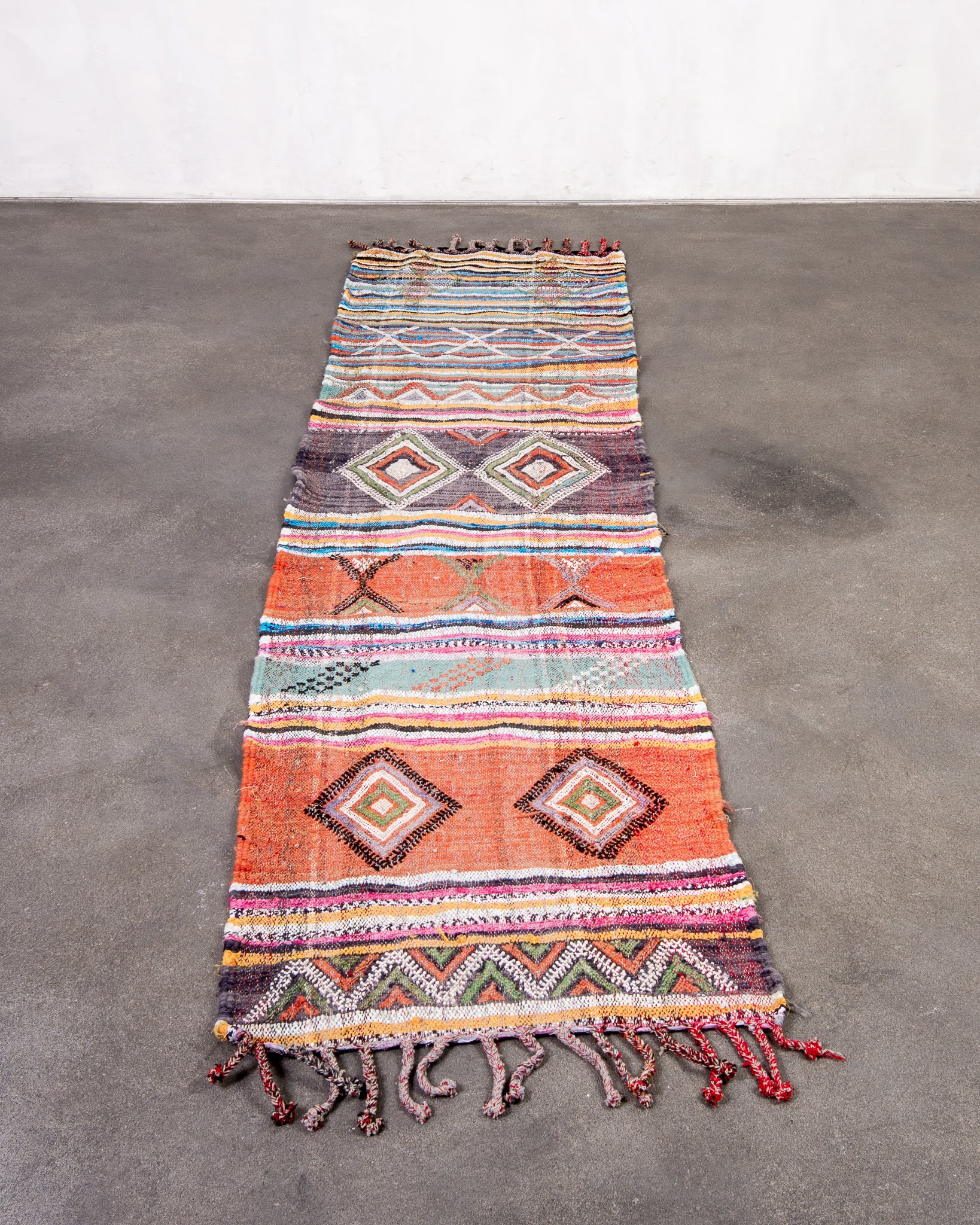Modern designer handcrafted Berber rug from morocco Kelim with beautiful colors and patterns
